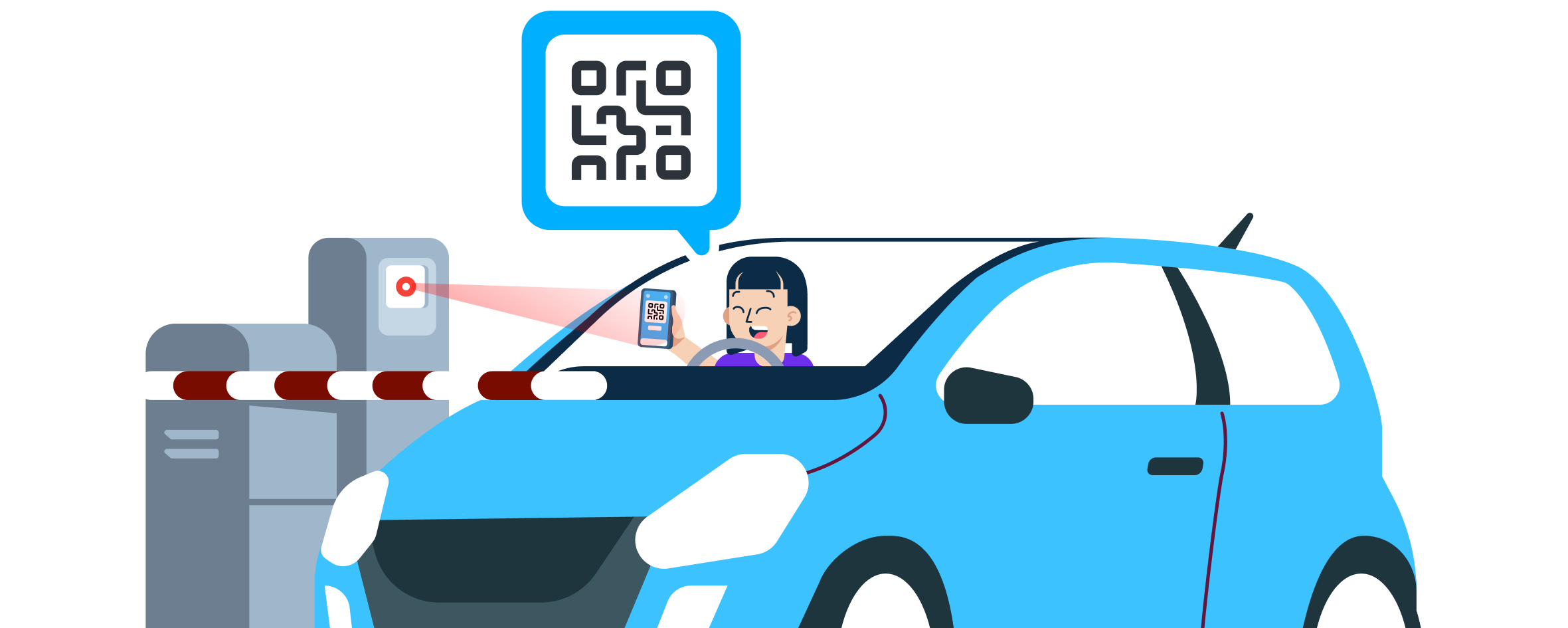 Qr Parking Subject Illustration